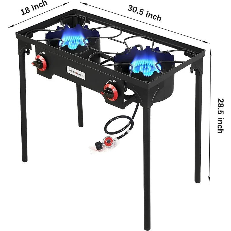 Vivicreate 20 PSIG Propane Gas Regulator – High Pressure for Outdoor Camping, BBQ Grill & Stove Burner