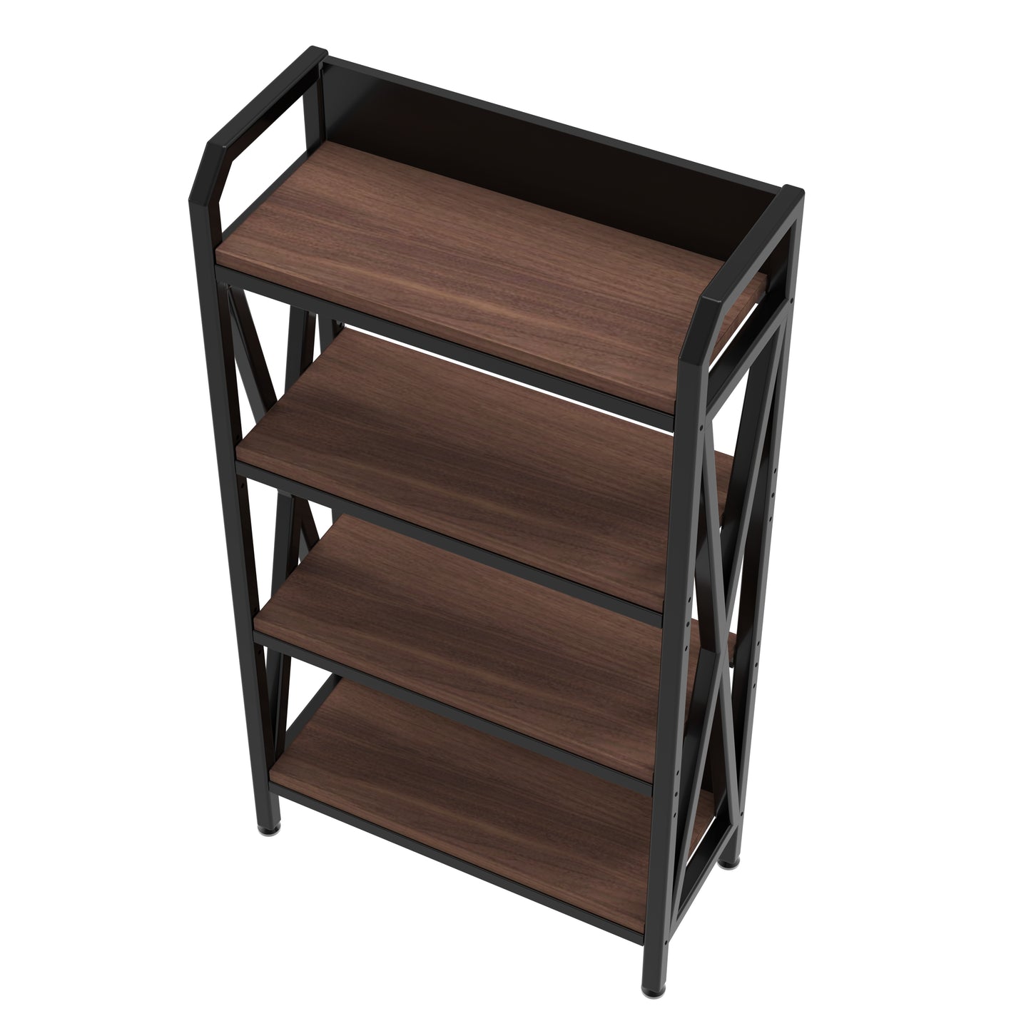 56.30'' Bakers Rack 4-Level Storage Shelves Metal And Wooden Kitchen Shelves, Kitchen Organizers And Storage, For Garage, Pantry, Bathroom, Closet ,33.50'' Length