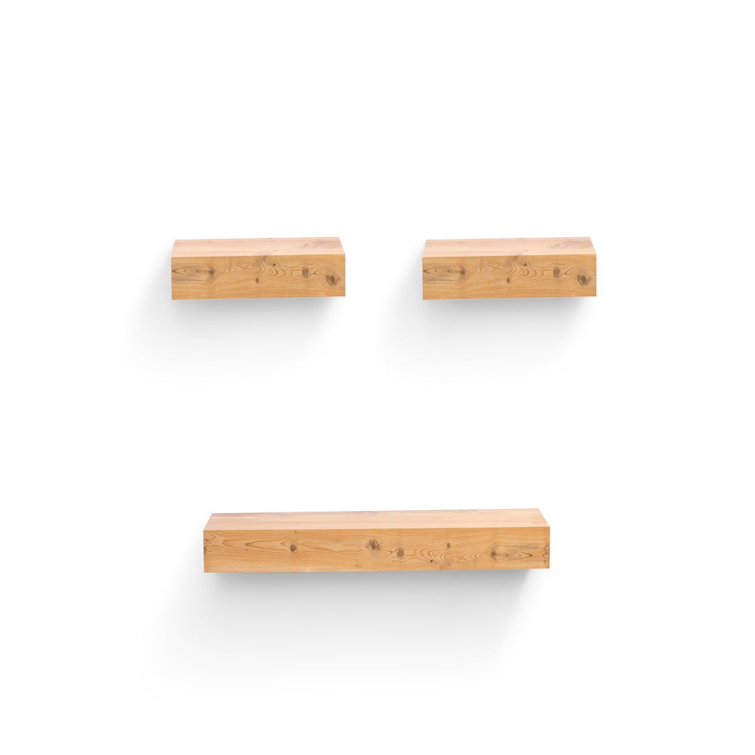 Floating Shelves  23.6 Wall Mounted Wood Shelves For Bathroom, Bedroom, Living Room, Kitchen, Hanging Shelf For Books  Storage  Decor With Invisible Brackets, Maple