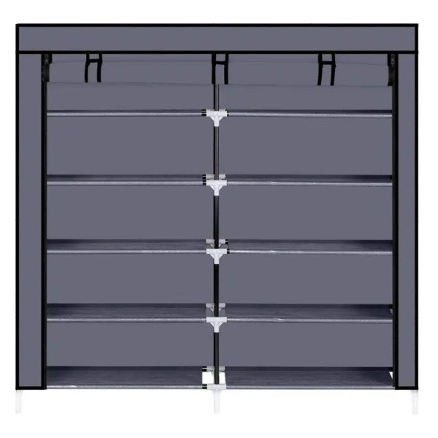 7 Tiers Portable Shoe Rack Closet Fabric Cover Shoe Storage Organizer Cabinet