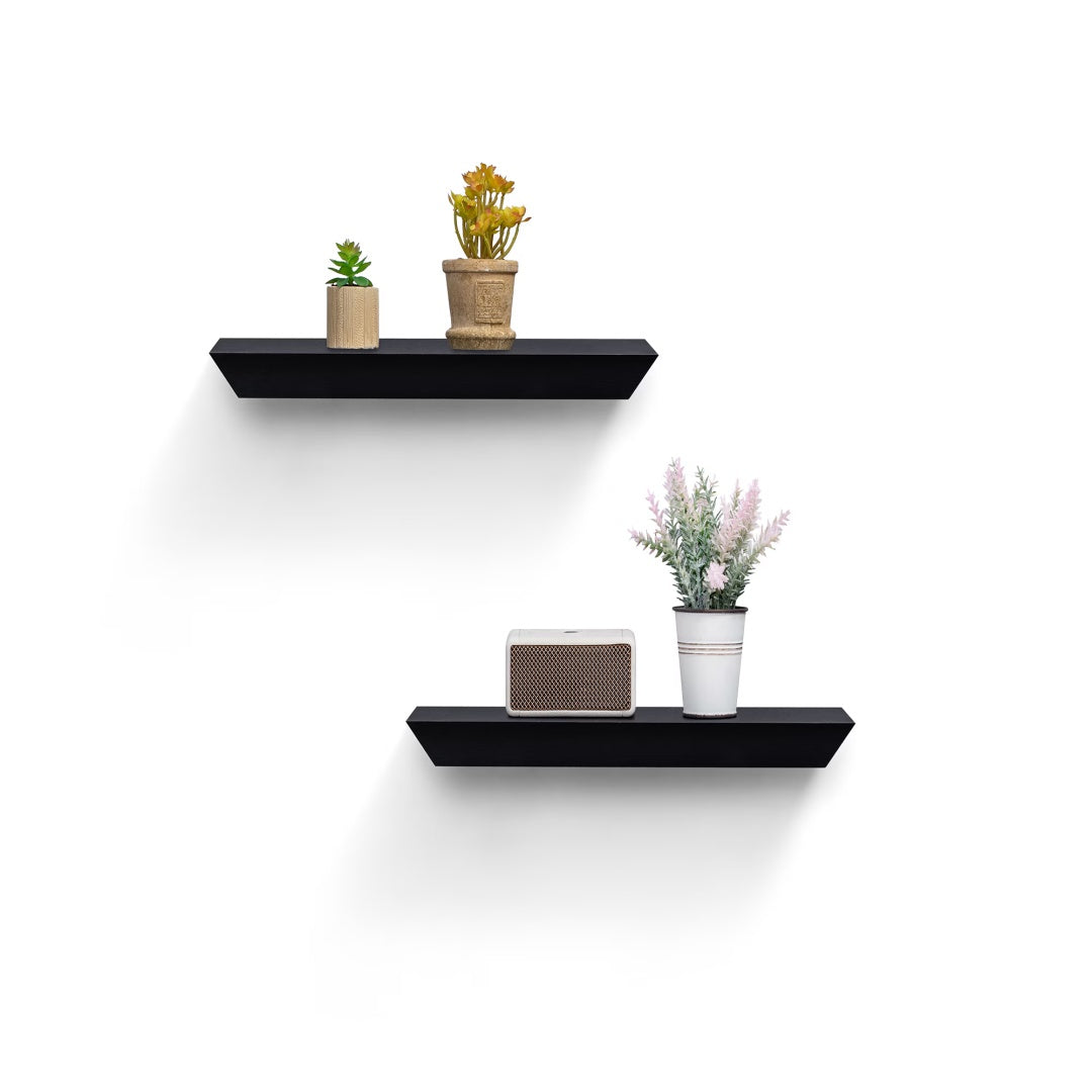 Floating Shelves  18.11 Wall Mounted Wood Shelves For Bathroom, Bedroom, Living Room, Kitchen, Hanging Shelf For Books  Storage  Decor With Invisible Brackets, Black