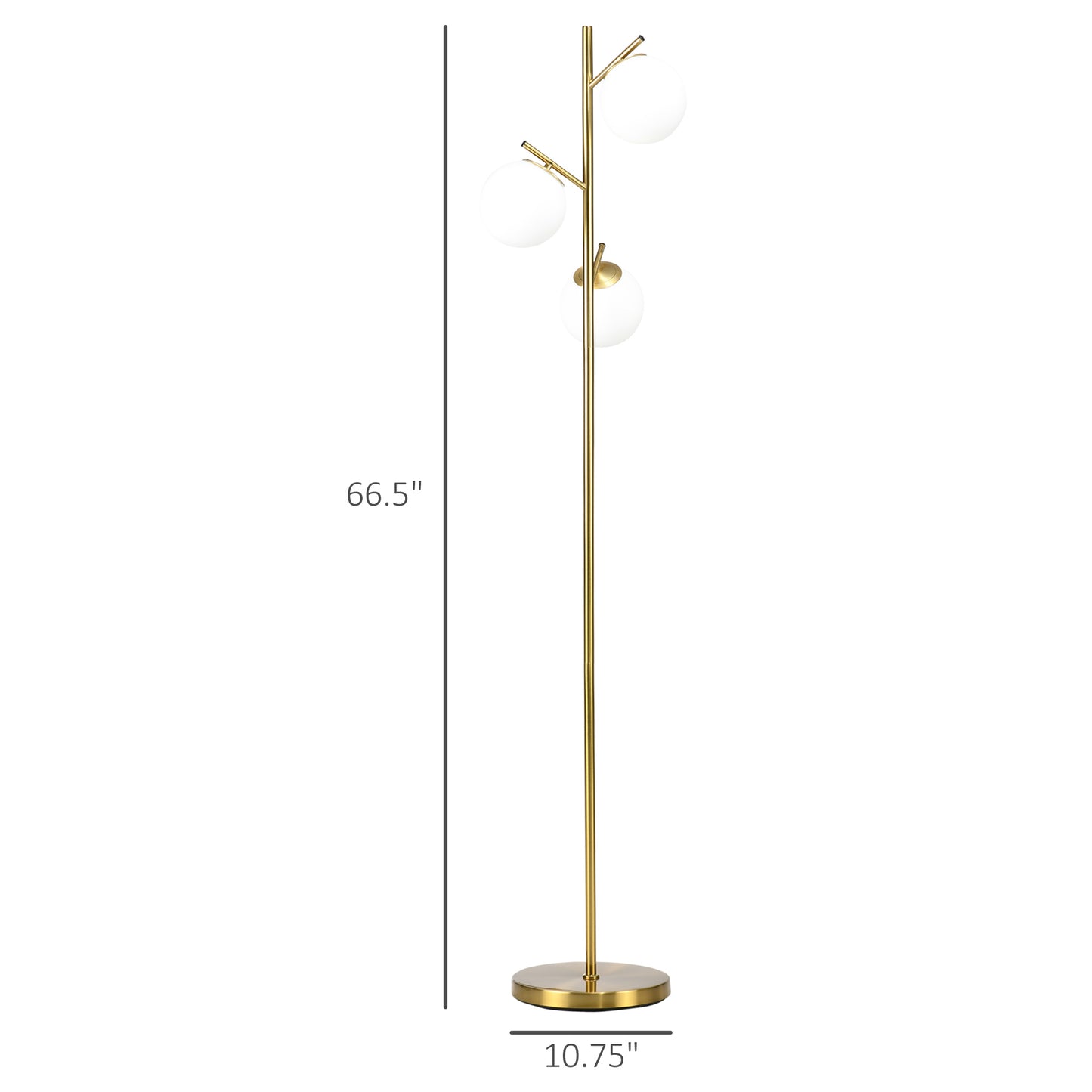 Modern 3-Light Floor Lamp for Living Room – Tree Standing Ambient Lighting