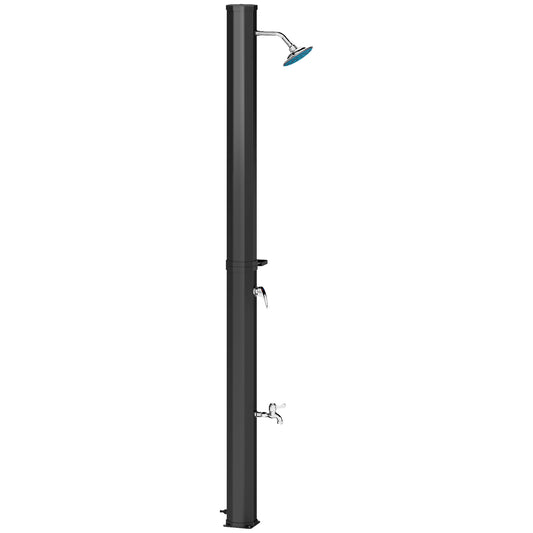 7.1FT Slolar Heated Outdoor Shower, 9.2 Gallon Outdoor Solar Shower For Backyard, Poolside, Beach, Spa