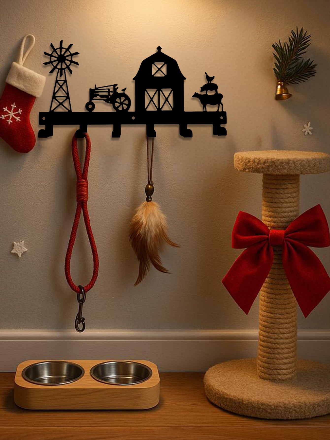 Wall Mounted Storage Rack With Hooks,Sturdy Metal Shelves For Entryway, Bathroom
