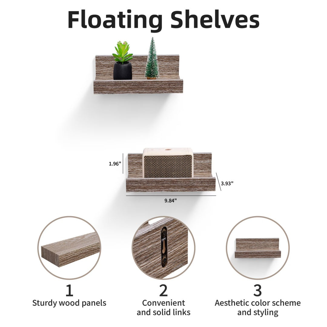 Floating Shelves  10.04 Wall Mounted Wood Shelves For Bathroom, Bedroom, Living Room, Kitchen, Hanging Shelf For Books  Storage  Decor With Invisible Brackets, Maple