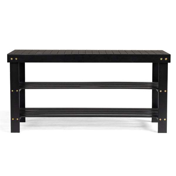 3-Tier Seamless Top Bamboo Shoe Rack