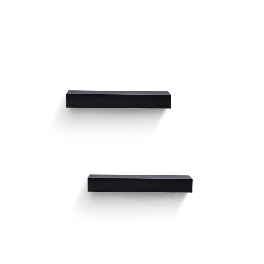 Floating Shelves  18.11 Wall Mounted Wood Shelves For Bathroom, Bedroom, Living Room, Kitchen, Hanging Shelf For Books Storage Decor With Invisible Brackets, Black