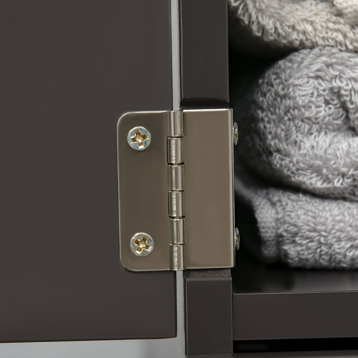 54" Tall Bathroom Storage Cabinet, Freestanding Linen Tower with 2-Tier Shelf and Drawers, Narrow Side Floor Organizer, Brown