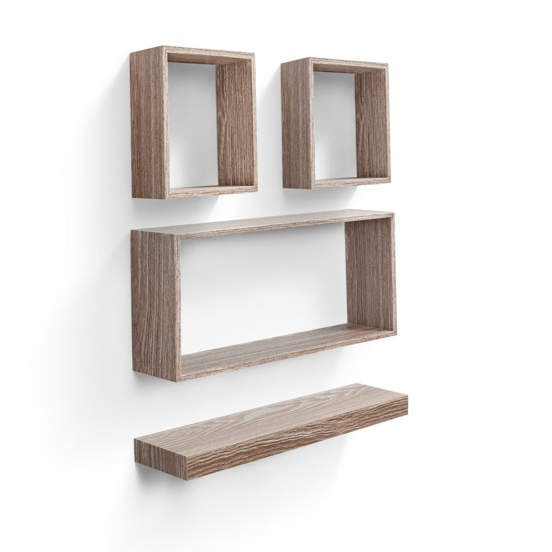 Floating Shelves  17.72 Wall Mounted Wood Shelves For Bathroom, Bedroom, Living Room, Kitchen, Hanging Shelf For Books Storage Decor With Invisible Brackets, Maple