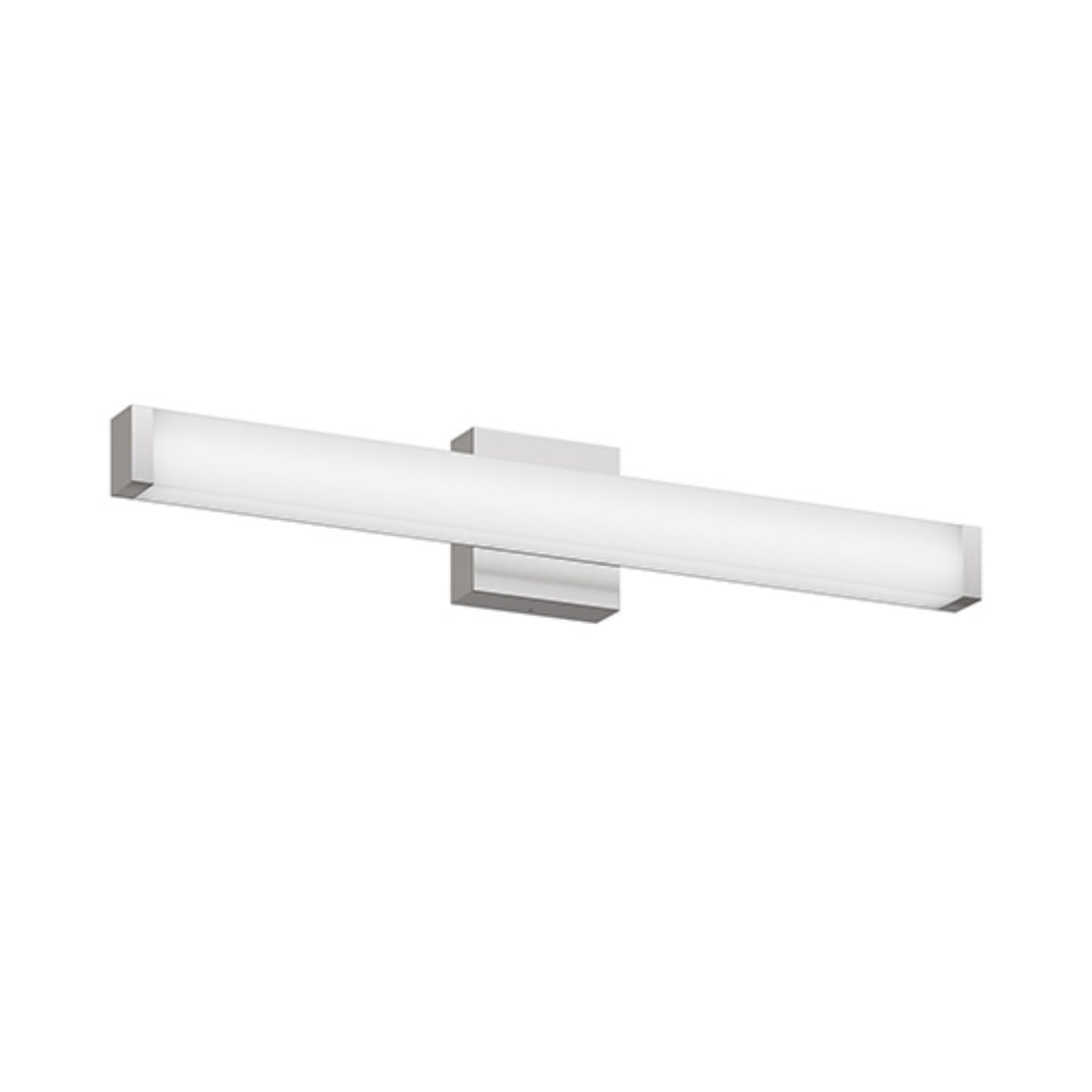 Bathroom Vanity Light Brushed Nickel Square LED 25 Inch 14W 6000K Cool White Light Wall Bar Lighting Fixtures Over Mirror -Brushed Nickel, 25in