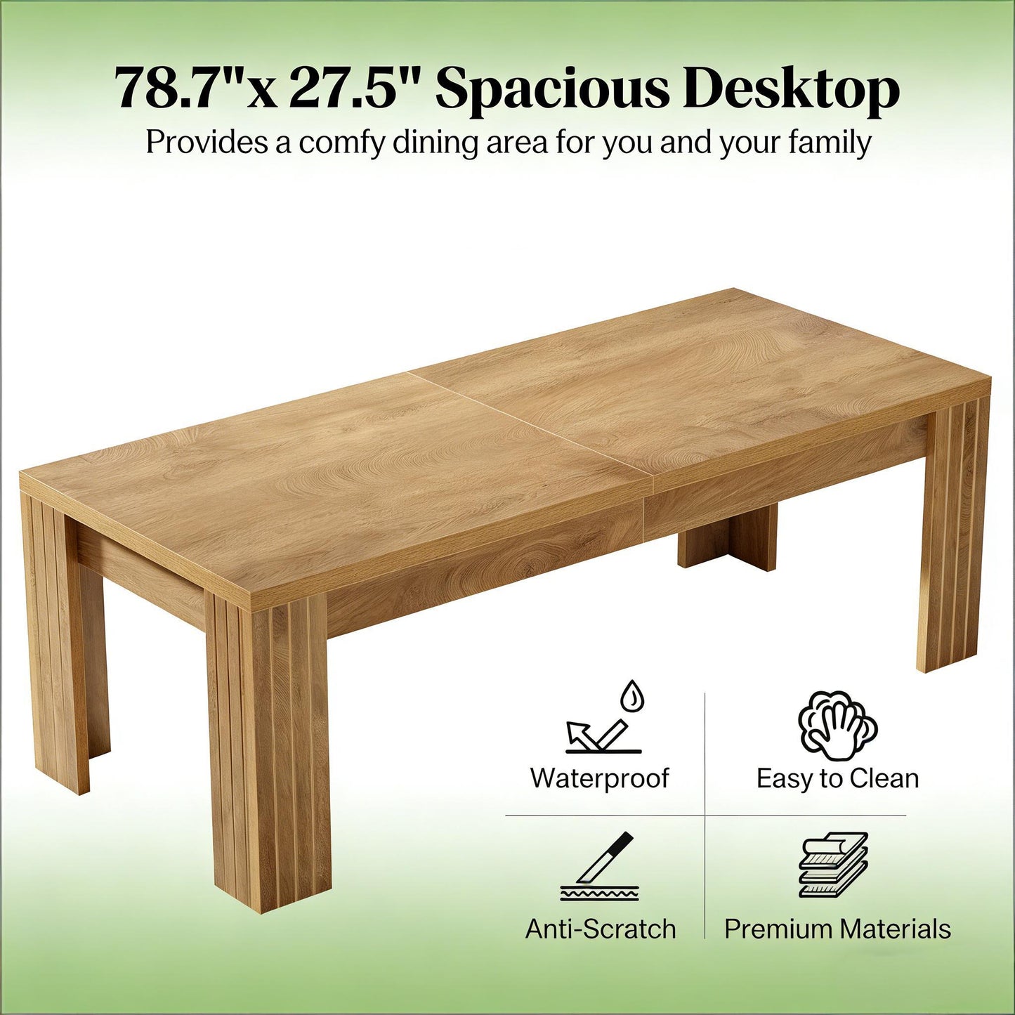Generous Dinner Table,Kitchen Table,Home Office Desk Only Table