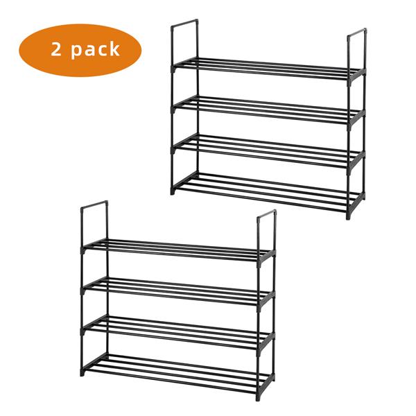 13 Tubes One Out  Four Styles 8-layer Shoe Rack Black