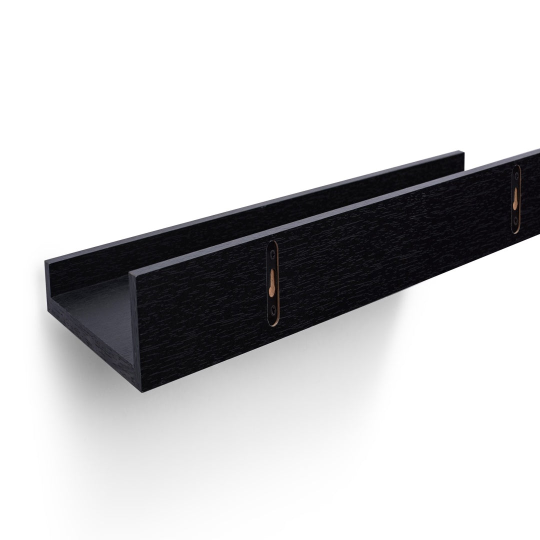 Floating Shelves  15.7 Wall Mounted Wood Shelves For Bathroom, Bedroom, Living Room, Kitchen, Hanging Shelf For Books  Storage  Decor With Invisible Brackets, Black