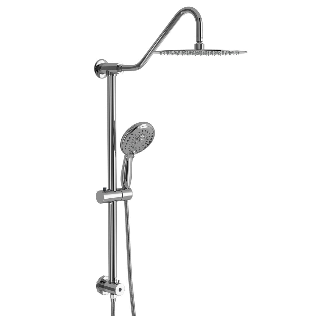 Shower Set  10inch Overhead Shower And Hand Shower, Round Shower Set, Dual Shower Heads, Chrome