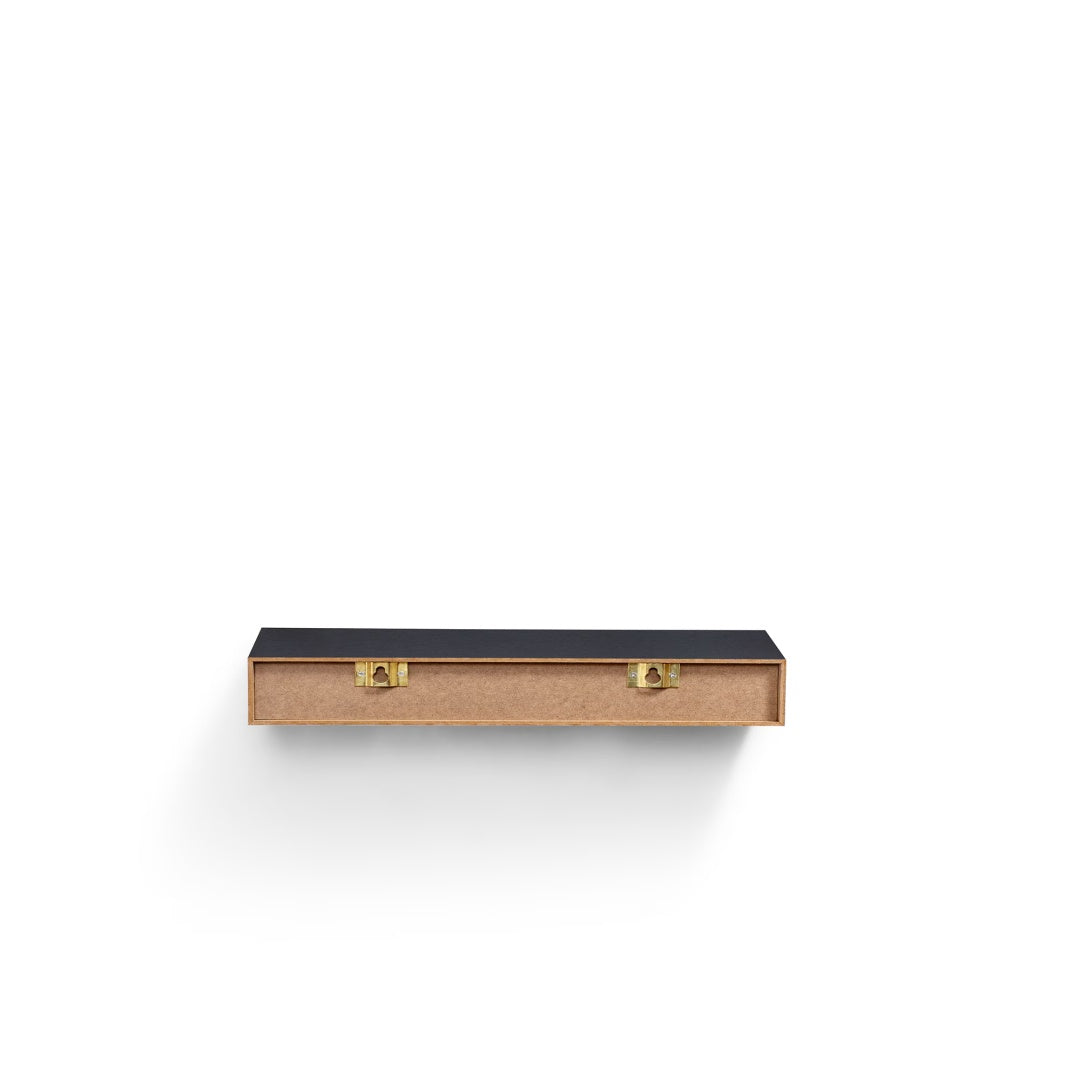 Floating Shelves  23.6 Wall Mounted Wood Shelves For Bathroom, Bedroom, Living Room, Kitchen, Hanging Shelf For Books Storage Decor With Invisible Brackets, Black