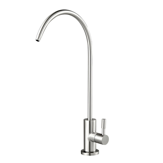 Stainless Steel Faucet, Lead-Free Drinking Water Faucets, Reverse Osmosis Faucet With Solid Brass Valve, High Arch Filtered Water Faucets For Kitchen Sink, Bar Counter, Cafe Shop, Brushed Nickel