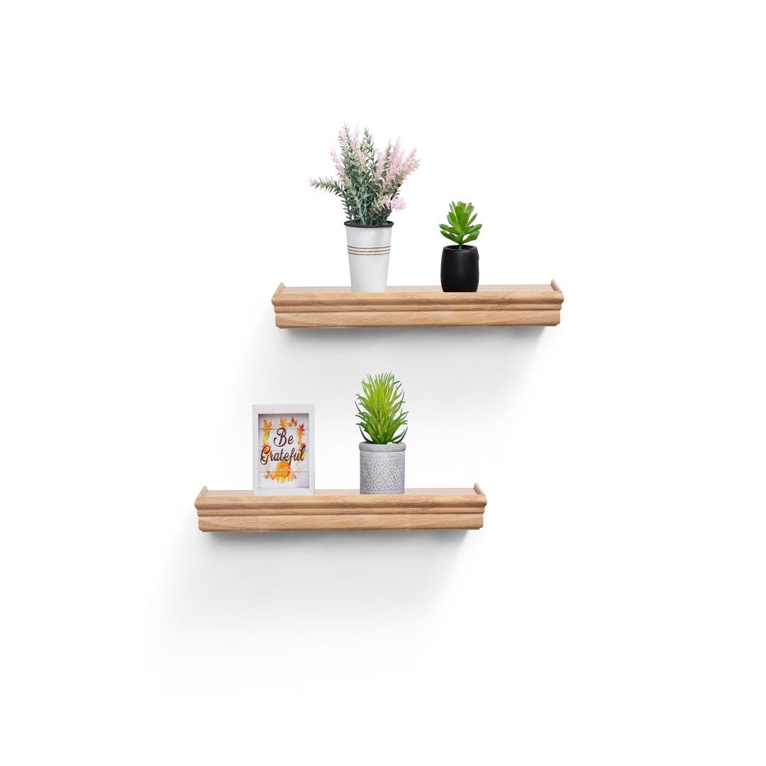 Floating Shelves  17.9 Wall Mounted Wood Shelves For Bathroom, Bedroom, Living Room, Kitchen, Hanging Shelf For Books Storage Decor With Invisible Brackets, Maple