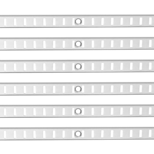 Shelf Track 36.3-inch 6 Pack Adjustable Steel Wall Mounted Shelf Pilaster